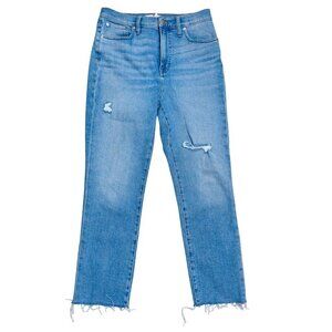 Madewell The Perfect Vintage Jeans High-Rise Distressed Straight-Leg Size 28